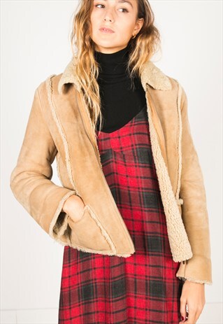 VINTAGE 80S WINTER SHEEPSKIN COAT / R076