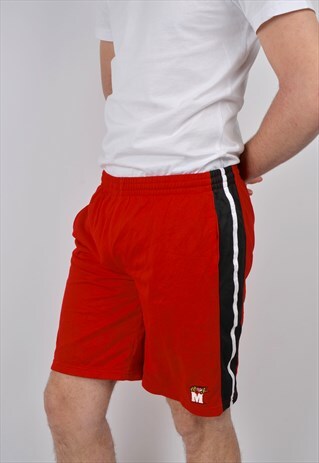 VINTAGE NIKE SPORTS SHORTS IN RED 90'S