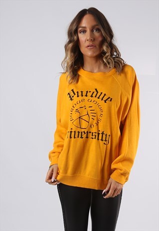 SWEATSHIRT JUMPER OVERSIZED UNIVERSITY PRINT UK 18 (GI5A)