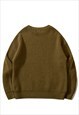 NEUTRAL COLOR EVERYDAY SOLID SWEATER KNITWEAR JUMPER GREEN