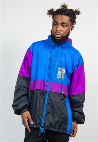 VINTAGE 90'S CAGOULE JACKET RAIN COAT
