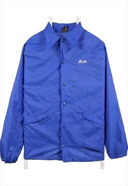 Aristo Jac 90's Coach Jacket Button Up Windbreaker Large Blu