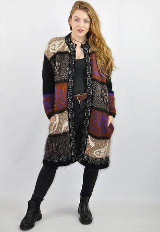 VINTAGE LONGLINE MOHAIR JACKET /COAT