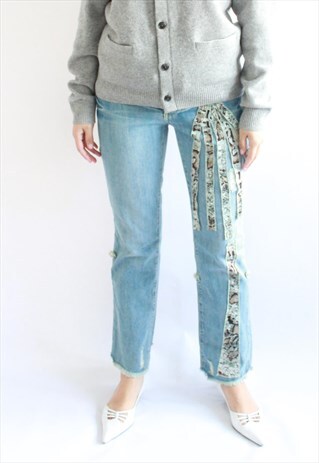 VINTAGE Y2K BLUE DENIM LOW WAIST JEANS