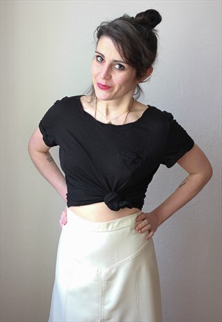 VINTAGE OFF-WHITE A-LINE SKIRT