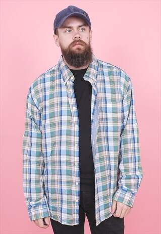 VINTAGE TOMMY HILFIGER CHECK SHIRT /R8357
