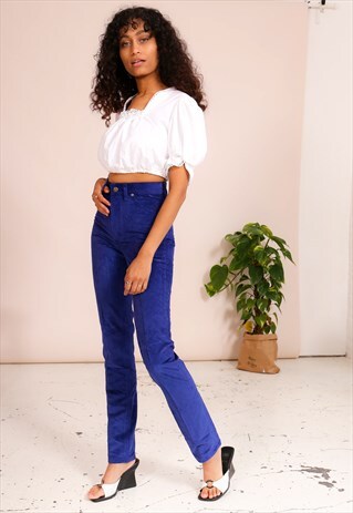VINTAGE 80S CORDUROY SKINNY LEE TROUSERS