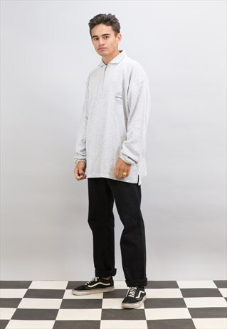 BEIGE 1/4 ZIP WRANGLER SWEATSHIRT