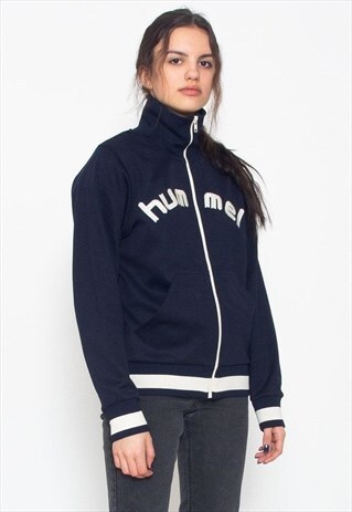 VINTAGE NAVY HUMMEL ZIP TRACK JACKET
