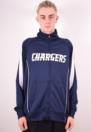 NFL MENS VINTAGE CHARGERS TRACKSUIT TOP JACKET LARGE 90S