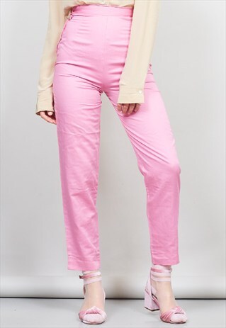VINTAGE 80'S HIGH-WAISTED PINK TROUSERS