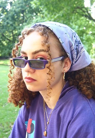PURPLE 90S RETRO SMALL SUNGLASSES
