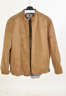 Vintage 00s faux suede leather jacket