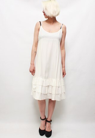 VINTAGE 90'S BEAUTIFUL AMAZING WHITE CUTE DRESS
