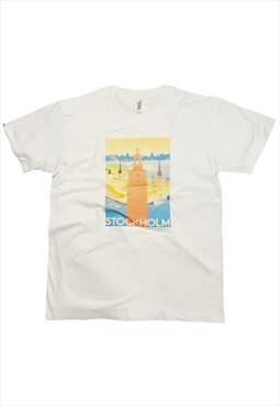 Stockholm Sweden Vintage Travel Poster T-Shirt