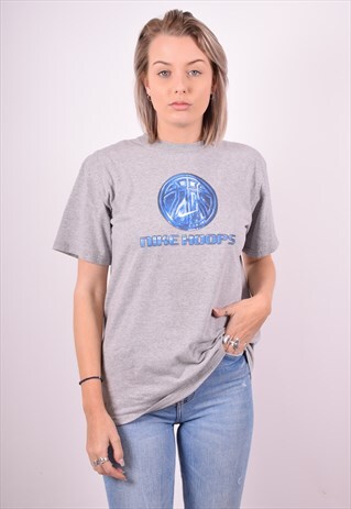NIKE WOMENS VINTAGE T-SHIRT TOP XL GREY 90'S