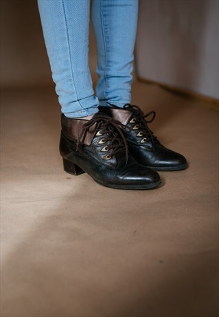 VINTAGE 70S BOHO ANKLE BOOTS