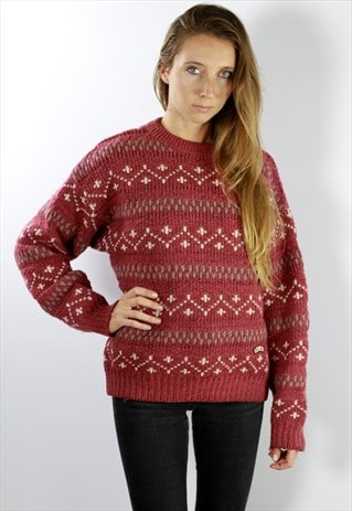 VINTAGE LEVIS WOOL JUMPER / FAIR ISLE SWEATER