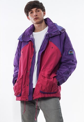 VINTAGE SALEWA SHELL WINDBREAKER COAT 90S PURPLE PINK