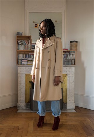 VINTAGE LONG TRENCH COAT (REF/1112)