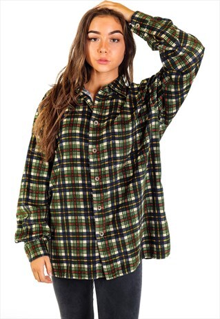 VINTAGE CHECKERED CORDUROY SHIRT S883