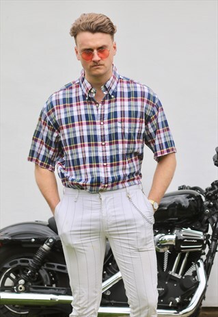 TOMMY HILFIGER USA MADRAS PLAID CHECK SHIRT