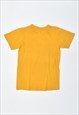 VINTAGE 90'S ADIDAS T-SHIRT TOP LOOSE FIT YELLOW