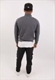 VINTAGE ADIDAS QUARTER ZIP DARK GREY SWEATSHIRT