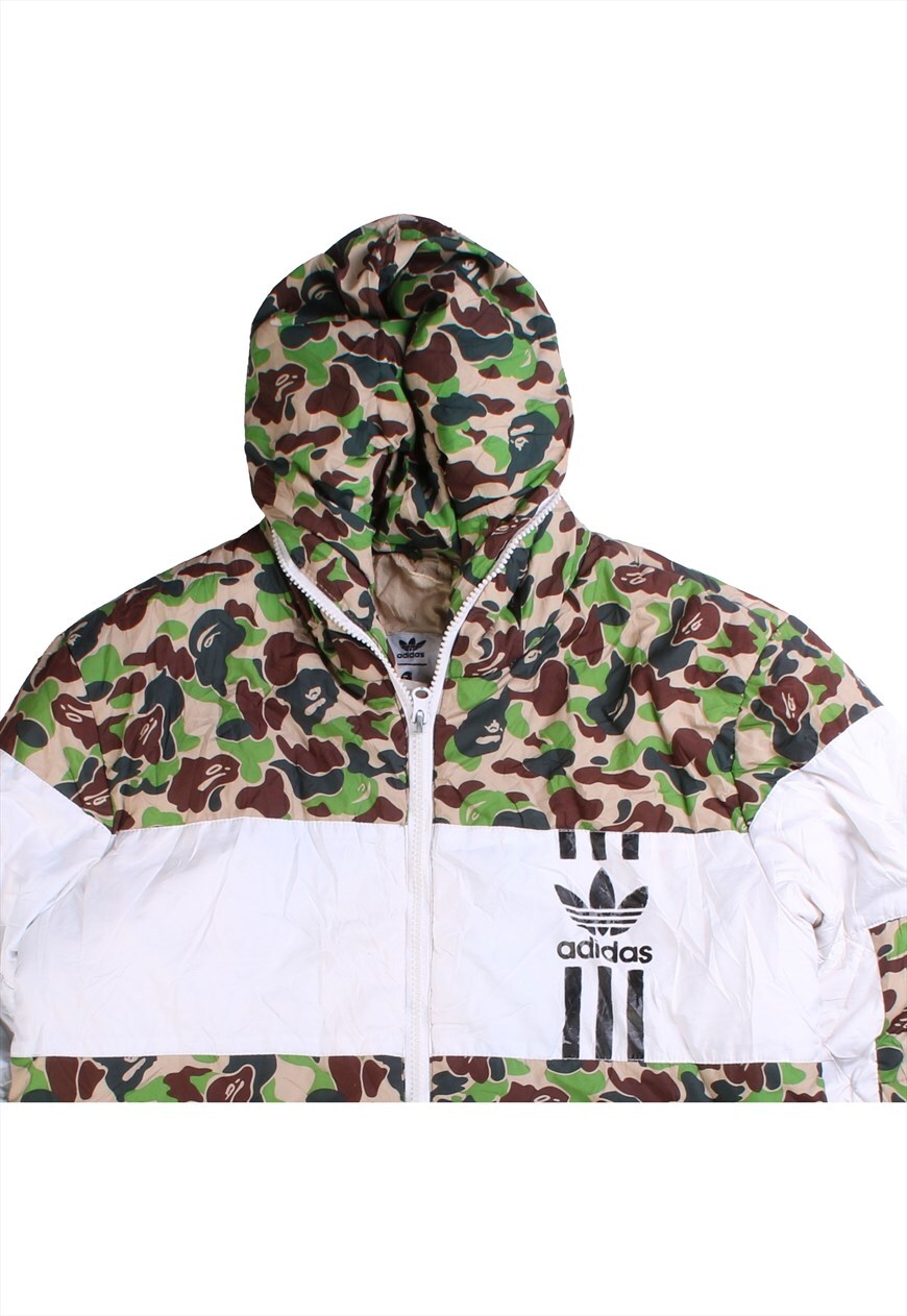 Bape puffer best sale jacket adidas