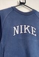 2000S NAVY NIKE SPELLOUT SWEATSHIRT WOMENS MEDIUM