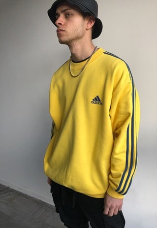 yellow adidas sweatshirt vintage