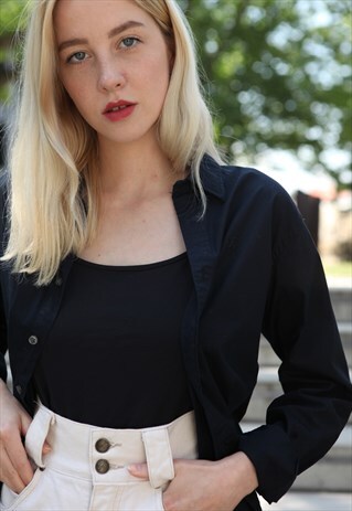 VINTAGE 90'S RALPH LAUREN NAVY BLUE SHIRT
