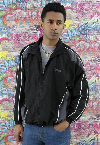 VINTAGE 90S SHELL JACKET / WINDBREAKER. UNISEX SPORTSWEAR.