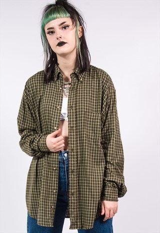 VINAGE 90'S OVERSIZED WRANGLER CHECK FLANNEL SHIRT