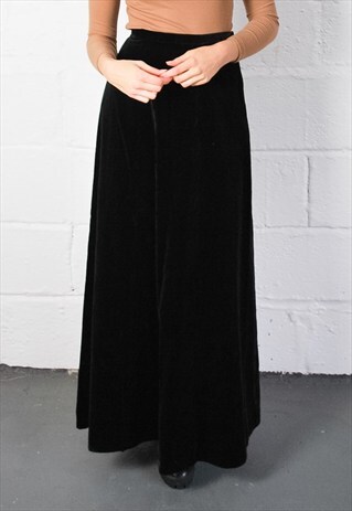 VINTAGE VELVET MAXI SKIRT