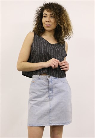 VINTAGE 1990S LIGHT BLUE DENIM SKIRT