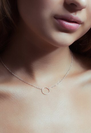 CIRCLE NECKLACE STERLING SILVER