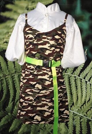 CAMO 90S GRUNGE CORDUROY SLIP DRESS