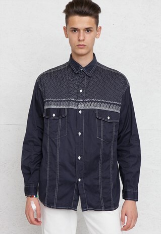 VINTAGE NAVY PASSION LONG SLEEVE SHIRT
