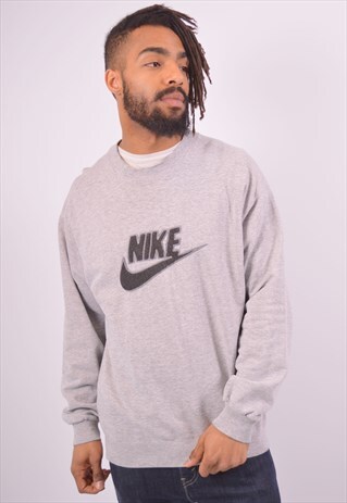 VINTAGE NIKE SWEATSHIRT JUMPER GREY