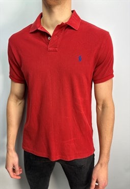 Vintage Polo Ralph Lauren Polo Shirt in red. 