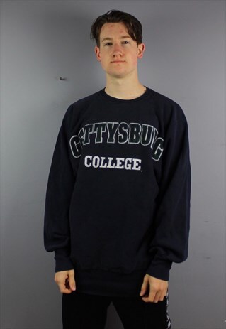 VINTAGE CHAMPION REVERSE WEAVE GETTYSBURG SWEATSHIRT IN NAVY