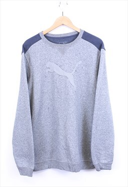 Vintage Puma Sweatshirt Grey Crewneck Pullover With Logo