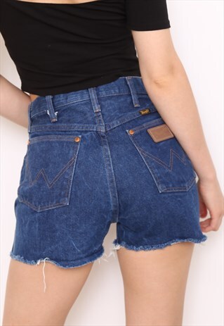 VINTAGE 90S WRANGLER BLUE DENIM SHORTS