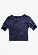 VINTAGE Y2K WOMEN'S RALPH LAUREN NAVY PAISLEY TOP