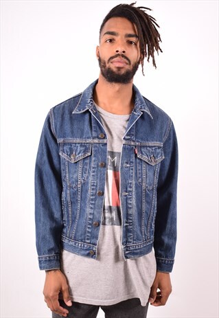 LEVI'S MENS VINTAGE DENIM JACKET SMALL BLUE 90S