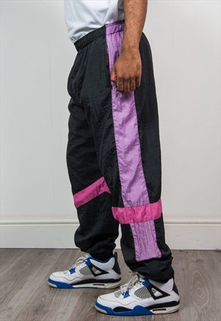 VINTAGE 90S SHELL STYLE TRACKSUIT BOTTOMS