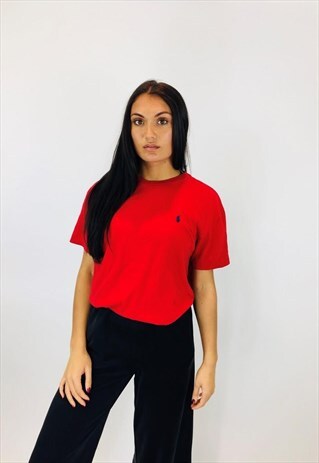VINTAGE 90S RALPH LAUREN EMBROIDERED T SHIRT