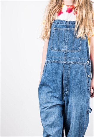 VINTAGE BLUE DENIM DUNGAREES