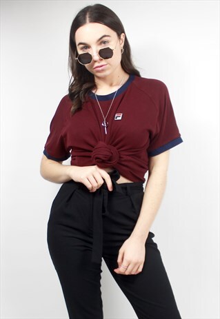 90'S RETRO DARK RED T-SHIRT